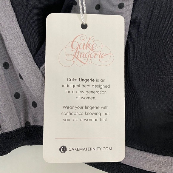 Cake Lingerie Womens Waffles Nursing Tshirt Bra 30E Black Full Coverage Support - Picture 9 of 16